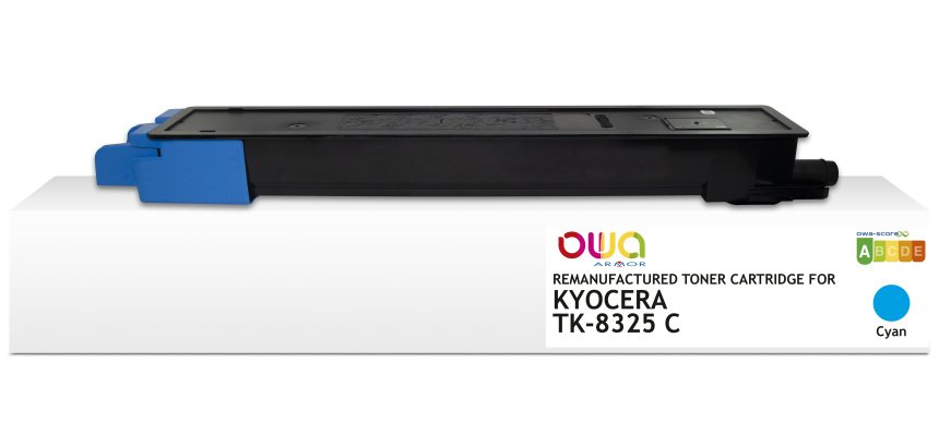 Toner remanufacturé OWA - standard - Cyan - pour KYOCERA TK-8325 C