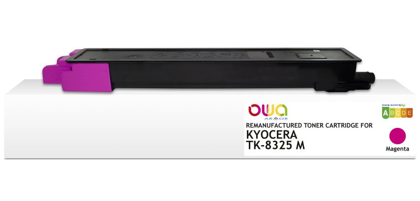 Toner remanufacturé OWA - standard - Magenta - pour KYOCERA TK-8325M