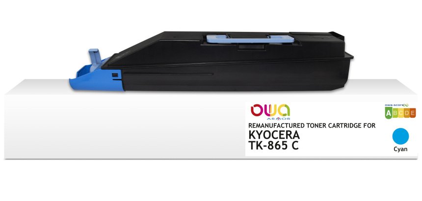 Toner remanufacturé OWA - standard - Cyan - pour KYOCERA TK-865 C