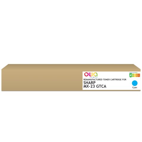 Toner remanufacturé OWA - standard - Cyan - pour SHARP MX-23GTCA, SHARP MX-23GTCA