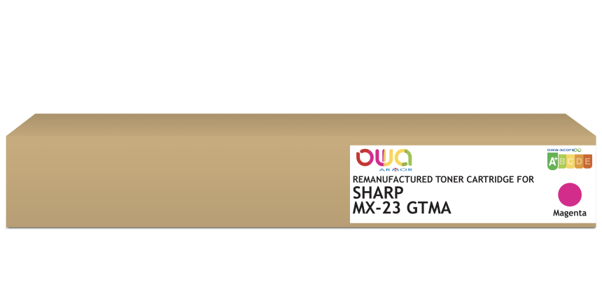 Toner remanufacturé OWA - standard - Magenta - pour SHARP MX-23GTMA, SHARP MX-23GTMA
