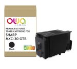 Toner remanufacturé OWA - standard - Noir - pour SHARP MXC-30GTB, SHARP MXC-30GTB