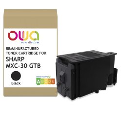 Toner remanufacturé OWA - standard - Black - pour SHARP MXC-30GTB, SHARP MXC-30GTB