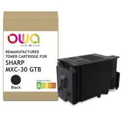 Toner remanufacturé OWA - standard - Black - pour SHARP MXC-30 GTB, SHARP MXC-30 GTB