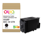 Toner remanufacturé OWA - standard - Noir - pour SHARP MXC-30GTB, SHARP MXC-30GTB