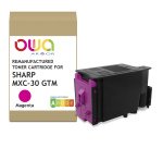 Toner remanufacturé OWA - standard - Magenta - pour SHARP MXC-30GTM, SHARP MXC-30GTM
