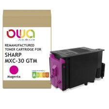 Toner remanufacturé OWA - standard - Magenta - pour SHARP MXC-30 GTM, SHARP MXC-30 GTM