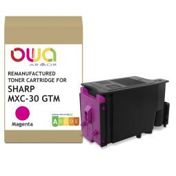 Toner remanufacturé OWA - standard - Magenta - pour SHARP MXC-30 GTM, SHARP MXC-30 GTM