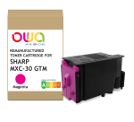 Toner remanufacturé OWA - standard - Magenta - pour SHARP MXC-30GTM, SHARP MXC-30GTM