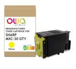 Toner remanufacturé OWA - standard - Jaune - pour SHARP MXC-30GTY, SHARP MXC-30GTY