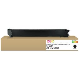 Toner remanufacturé OWA - standard - Noir - pour SHARP MX-36 GTBA, SHARP MX-36 GTBA