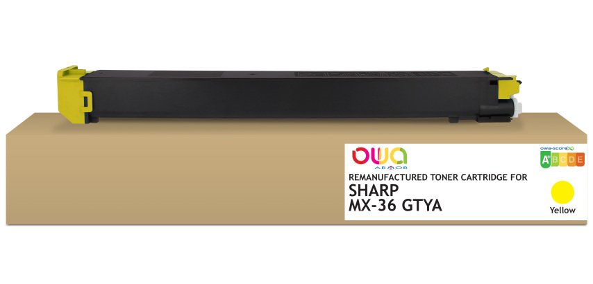 OWA wiederaufbereitete Toner - Standard - Gelb - für SHARP MX-36GTYA, SHARP MX-36GTYA