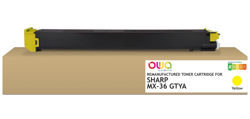 OWA Remanufactured Toner - Standard - Yellow - for SHARP MX-36GTYA, SHARP MX-36GTYA