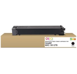 Toner remanufacturé OWA - standard - Black - pour SHARP MXC-38GTB, SHARP MXC-38GTB