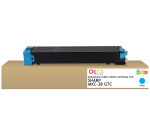 Toner remanufacturé OWA - standard - Cyan - pour SHARP MXC-38GTC, SHARP MXC-38GTC