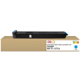 EN_Toner remanufacturé OWA - standard - Cyan - pour SHARP MX-51 GTCA, SHARP MX-51 GTCA