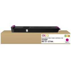 Toner remanufacturé OWA - standard - Magenta - pour SHARP MX-51GTMA, SHARP MX-51GTMA