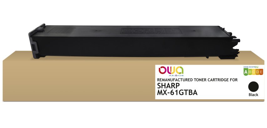OWA Remanufactured Toner - Standard - Black - for SHARP MX-61GTBA, SHARP MX-61GTBA