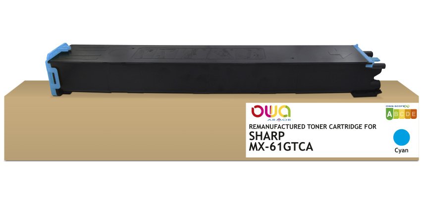 OWA Remanufactured Toner - Standard - Cyan - for SHARP MX-61GTCA, SHARP MX-61GTCA