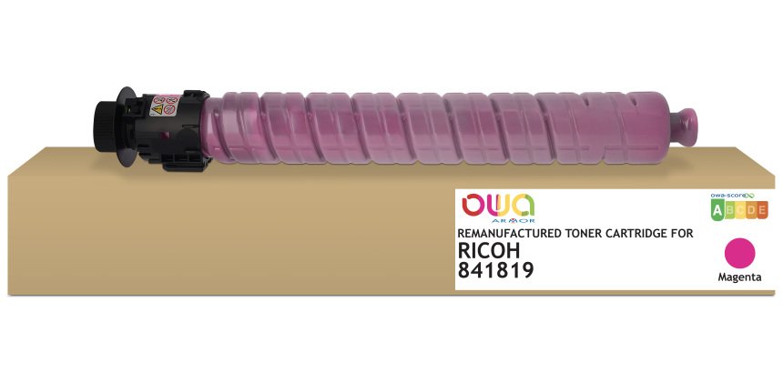 Toner remanufacturé OWA - standard - Magenta - pour RICOH 841819, RICOH 841819