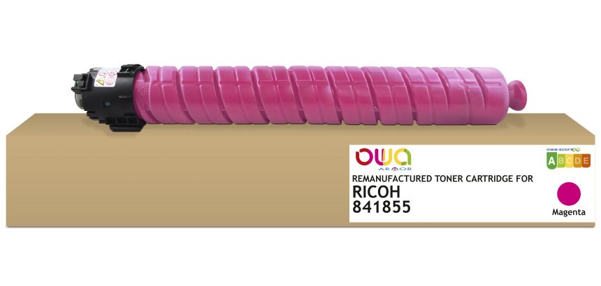 Toner remanufacturé OWA - standard - Magenta - pour RICOH 841855, RICOH 841855