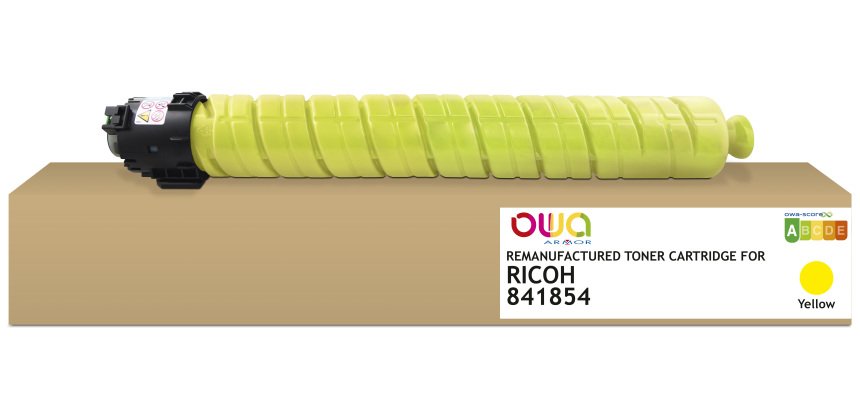 Toner remanufacturé OWA - standard - Jaune - pour RICOH 841854