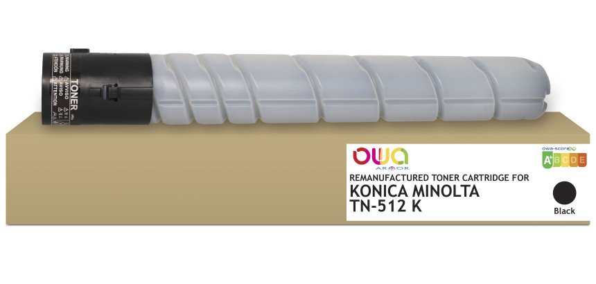 Toner remanufacturé OWA - standard - Noir - pour KONICA MINOLTA TN-512K