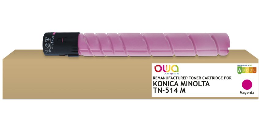 Toner remanufacturé OWA - standard - Magenta - pour KONICA MINOLTA TN-514M, DEVELOP A9E83D0, OLIVETTI B1208