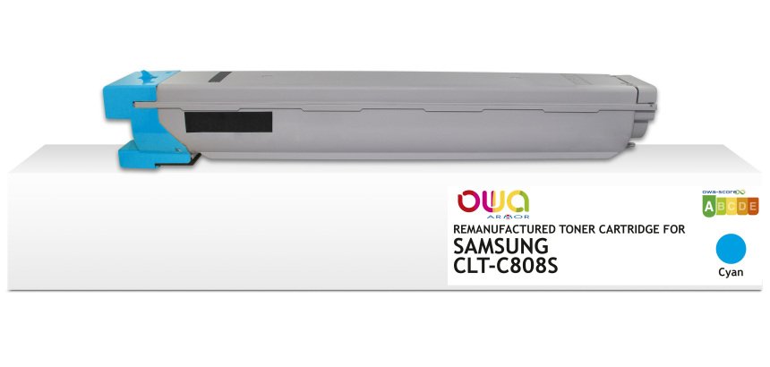 Toner remanufacturé OWA - standard - Cyan - pour SAMSUNG CLT-C808S/ELS, SAMSUNG CLT-C808S/ELS