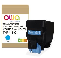Toner remanufacturé OWA - standard - Cyan - pour KONICA MINOLTA TNP-48 C, TNP-49 C, KONICA MINOLTA TNP-48 C