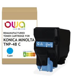 Toner remanufacturé OWA - standard - Cyan - pour KONICA MINOLTA TNP-48 C, TNP-49 C, KONICA MINOLTA TNP-48 C