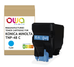 Toner remanufacturé OWA - standard - Cyan - pour KONICA MINOLTA TNP-48 C, TNP-49 C, KONICA MINOLTA TNP-48 C
