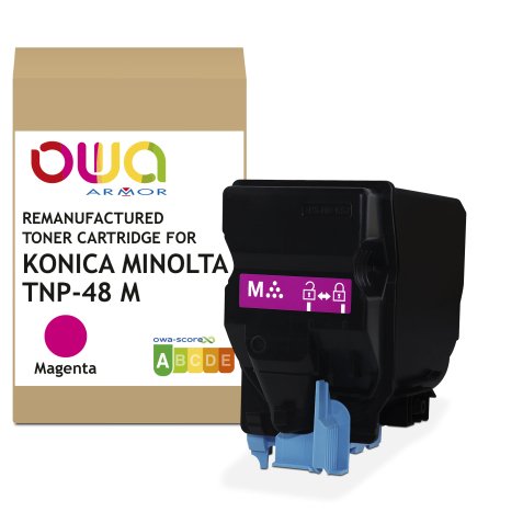 Toner remanufacturé OWA - standard - Magenta - pour KONICA MINOLTA TNP-49 M, TNP-48 M, DEVELOP TNP-48 M, TNP-49 M, KONICA MINOLTA TNP-48 M, DEVELOP TNP-48 M