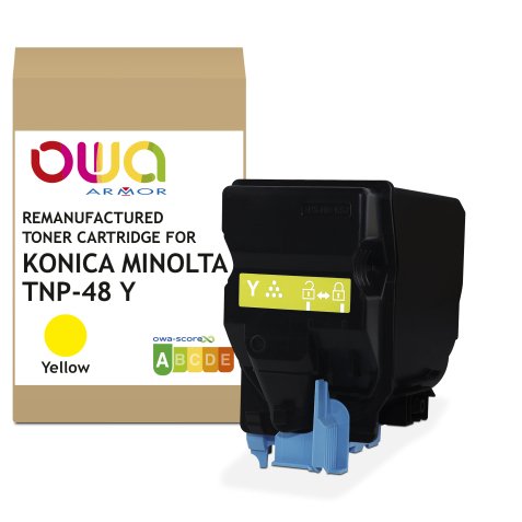 Toner remanufacturé OWA - standard - Jaune - pour KONICA MINOLTA TNP-49 Y, TNP-48 Y, DEVELOP TNP-48 Y, TNP-49 Y