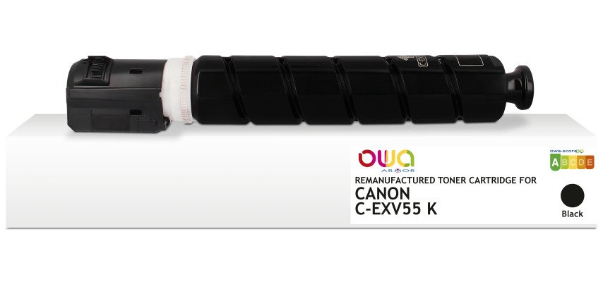 Toner remanufacturé OWA - standard - Noir - pour CANON C-EXV55K, CANON C-EXV55K