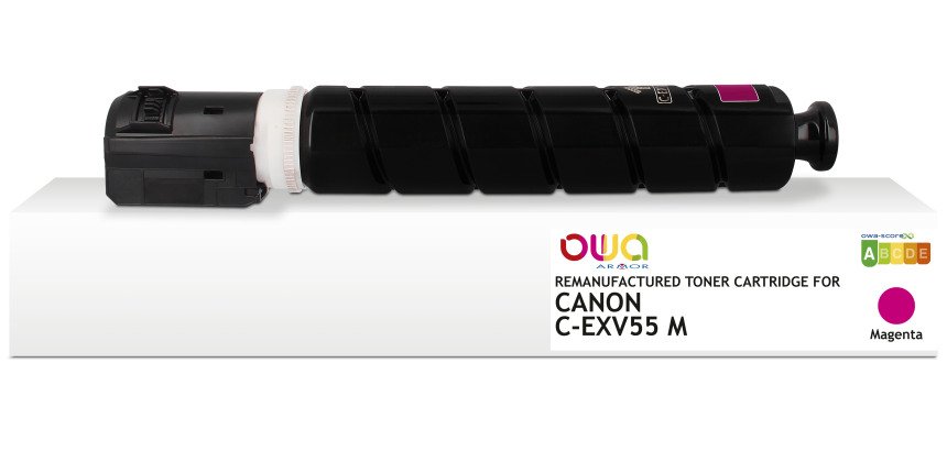 Toner remanufacturé OWA - standard - Magenta - pour CANON C-EXV55 M, CANON C-EXV55 M