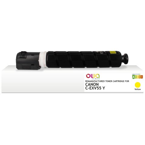 Toner remanufacturé OWA - standard - Yellow - pour CANON C-EXV55 Y, CANON C-EXV55 Y