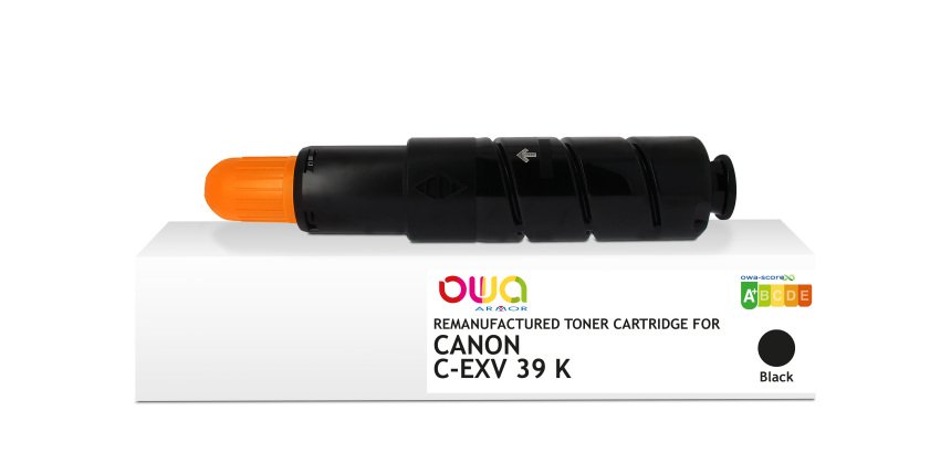 Toner remanufacturé OWA - standard - Noir - pour CANON C-EXV39K, CANON C-EXV39K