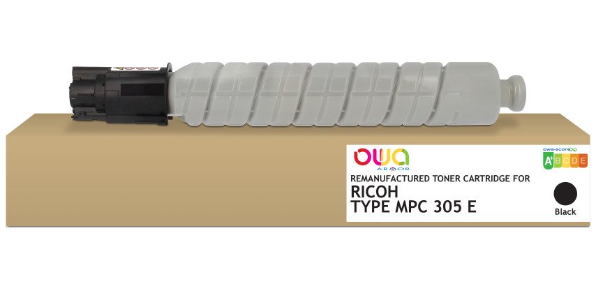 Toner remanufacturé OWA - standard - Noir - pour RICOH 842079, RICOH 842079