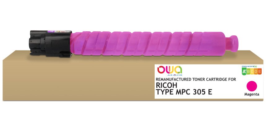 Toner remanufacturé OWA - standard - Magenta - pour RICOH 841596, RICOH 841596