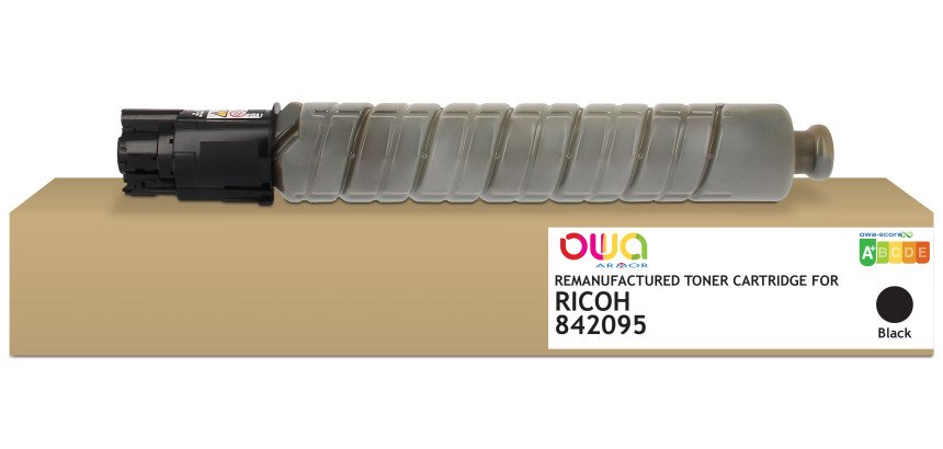 Toner remanufacturé OWA - standard - Noir - pour RICOH 842095, RICOH 842095
