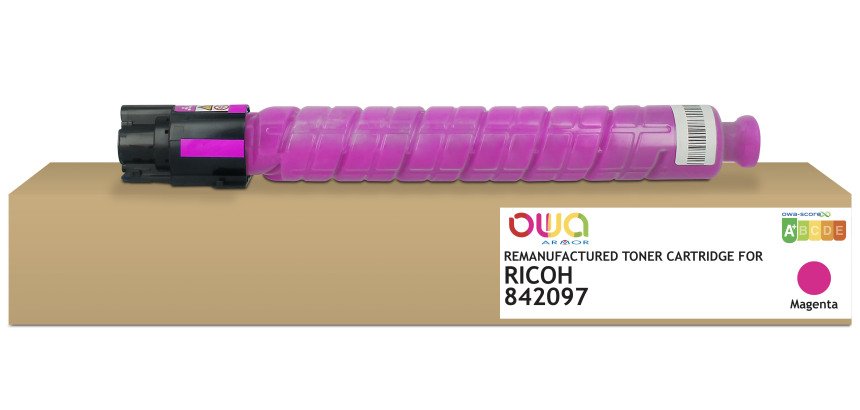 Toner remanufacturé OWA - standard - Magenta - pour RICOH 842097, RICOH 842097
