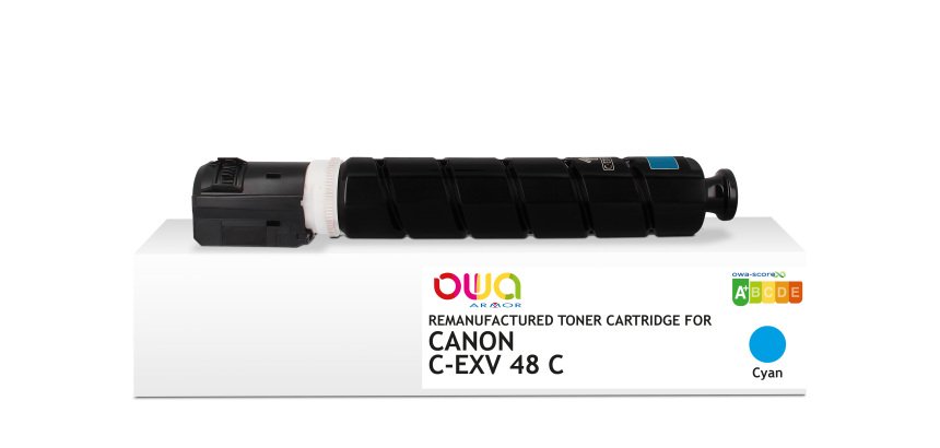 Toner remanufacturé OWA - standard - Cyan - pour CANON C-EXV 48 C