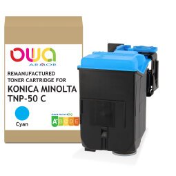 Toner remanufacturé OWA - standard - Cyan - pour KONICA MINOLTA TNP-50 C, KONICA MINOLTA TNP-50 C