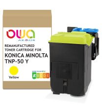 Toner remanufacturé OWA - standard - Jaune - pour KONICA MINOLTA TNP-50 Y