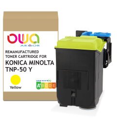 Toner remanufacturé OWA - standard - Jaune - pour KONICA MINOLTA TNP-50 Y