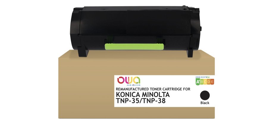 Toner remanufacturé OWA - standard - Noir - pour KONICA MINOLTA TNP-35, KONICA MINOLTA TNP-38, DEVELOP TNP-35, TNP-38