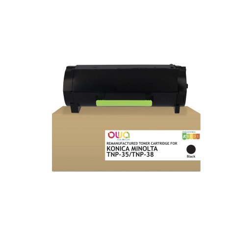 Gereviseerde toner OWA standaard zwart voor KONICA MINOLTA TNP-35, KONICA MINOLTA TNP-38, DEVELOP TNP-35, TNP-38