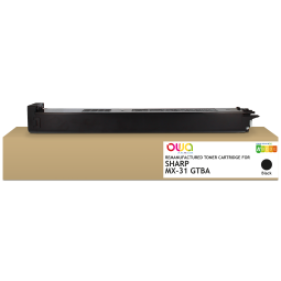 Gereviseerde toner OWA standaard zwart voor SHARP MX-31 GTBA, SHARP MX-31 GTBA