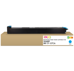 Toner remanufacturé OWA - standard - Cyan - pour SHARP MX-31GTCA